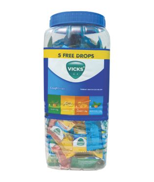 Vicks Cough Drops, Jar with 5 Free drops 